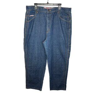 Loco Street Gear Carpenter Jeans Men's 42x32 Straight Leg Baggy Medium Wash Y2K
